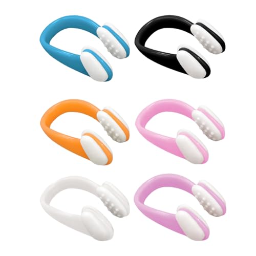 Pinza Nasal para Natación,6 Piezas De Clip De Silicona - Clip Nasal De Natación Para Adultos - para Niños, para Niñas, para Adultos, para Unisex, para Principiantes, para Entrenamiento, para Buceo, pa