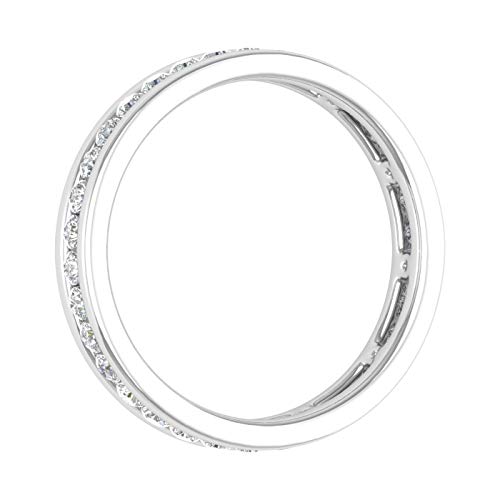 FINEROCK 0.43 to 0.55 Carat Channel Set Diamond Wedding Eternity Ring Band in 14K Gold - IGI Certified2