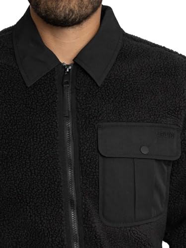 Levi's Para Hombre. 003AX-0002 Chaqueta Joonie Sherpa Negro (S), Casual, PoliéSter - 5