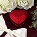 HEALEEP Ring Box with Light: Fashion Heart-shaped Engagement Ring Case Display Organizer for Proposal Anniversary Wedding
