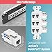Everest easyJACK - 45° Angled Speed Termination Keystone Tool Set - with 20-Pack of RJ45 Cat6A Keystone Jacks in White (Slim Profile Design) - Time Saver Network Punch Down Tool Cat6A