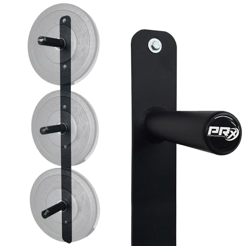 PRx Performance Profile 3-Peg Wall Mounted Weight Plate Storage-Perfect for Any Garage, Home or Commercial Gym.