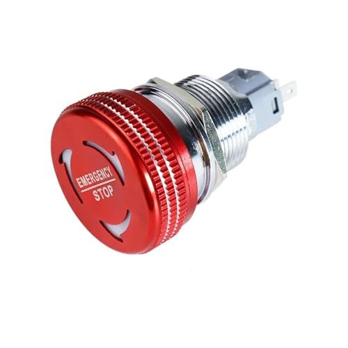 Parada de emergencia de 19mm con base de montaje para apagar maquinaria 6
