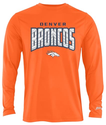 Zubaz NFL Men's Hail Mary Alternate Color Long Sleeve T-Shirt, Denver Broncos, XX-Large