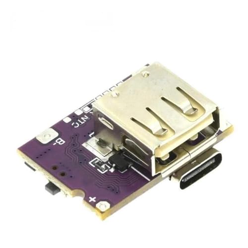 HABHYUDP Cargador Mini Tipo C de 3 Piezas, Placa Base de 3 A, módulo Integrado de Carga y Descarga, Recargable for teléfono móvil de 5 V a 4,2 V Protección contra sobrecargas(Type-c and USB)