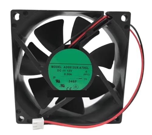 Ventilateur 8cm AD0812UX-A70GL 12V 0.30A à deux fils pour refroidissement de boîtier