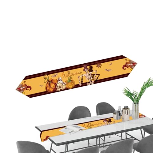 de mesa para decoración de Halloween, mantel de 72 pulgadas, calabazas, fantasmas, esqueletos, Halloween, de mesa de comedor, decoración para picnic al aire libre, fiesta de Halloween
