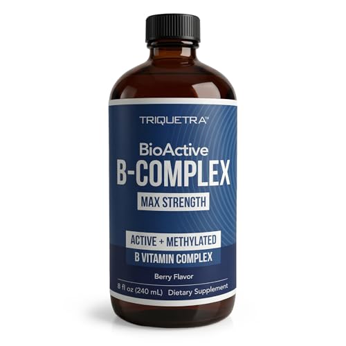 BioActive Vitamin B Complex - Blood Stream Ready Methylated B Complex - Featuring Methylfolate 3 BioActive Forms of B12 BenfoPure B1 & Pantesin B5 - 12 B Vitamins in Clinical Doses - Liquid 8 oz