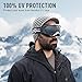 Khan Snake - Adjustable Snow Goggles for winter skiing and snowboard with 100% UV Protection. One size fits all.
