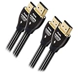 AudioQuest Pearl 1m (3.28 ft.) Black/White HDMI Digital Audio/Video Cable with Ethernet Connection (2-Pack Bundle)