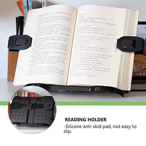 NUOBESTY Suporte para Livros de Leitura Suporte para Livros de Plástico Suporte para Livros Ajustáve
