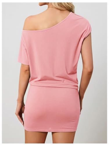 Image of SOLY HUX Women's Off The Shoulder Mini Dress Going Out Asymmetrical Dresses