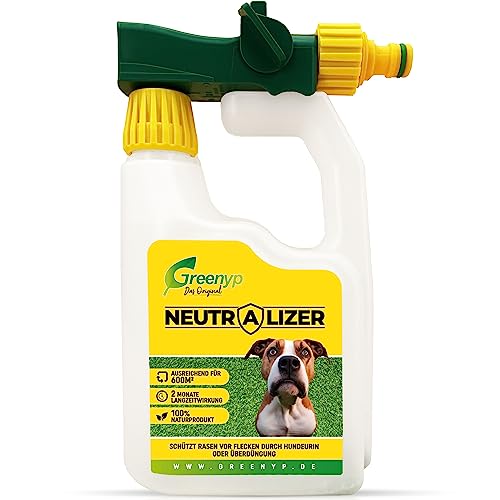Greenyp Neutralizer - schützt Rasen vor Hundeurin Flecken I Urin neutralisieren dank Effektive Mikroorganismen I 100% organischer Bodenaktivator für Rasen I Kanister mit 12g für 600m2