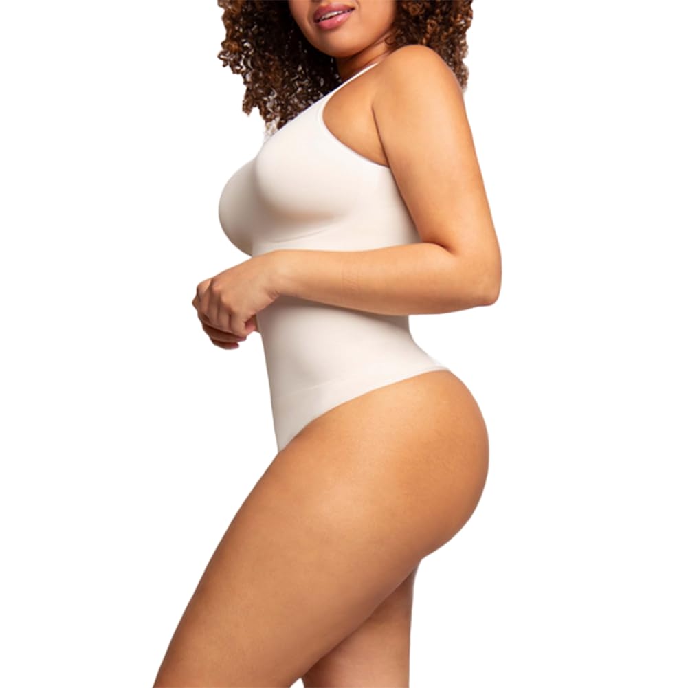 Body Gainant sans Manches pour Femme, Gaine Amincissante sans Coutures, String Sculptant Le Corps
