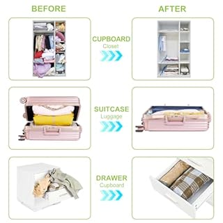 Sacchetti Sottovuoto Vestiti Buste Sottovuoto Vestiti 8 Pezzi 4*Grandi 80x60cm+4*Piccolo 60x40cm Sacchi Sottovuoto Riutilizzabili per Coperte Lenzuola Piumoni Cuscini