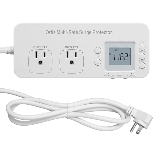 Refrigerator Surge Protector, Ortis Double Outlet RV Appliance Surge Protector with Time Delay...
