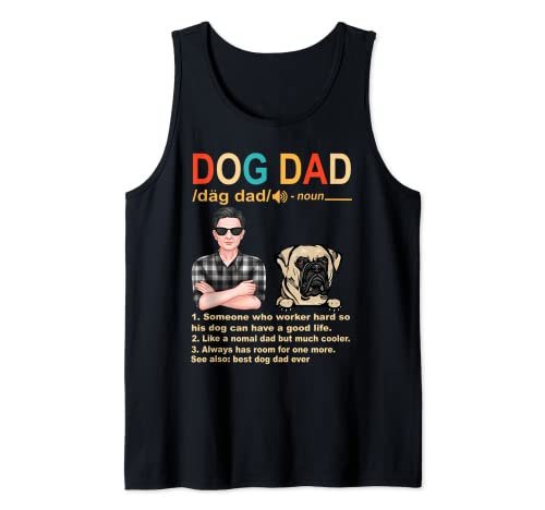 Bullmastiff Dog Dad Definition Funny Fathers Day Débardeur