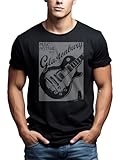 Camisetas de Grupos de Rock - Glastonbury Guitarra - Negro XXL
