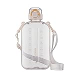 DSYSC Sports Water Bottle 750ml, Leakproof Drinks Bottle, Gym Water Bottle, Waterbottle with Healthy Material for Travel Picnic Camping Hiking (Transparent)