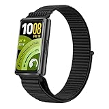 GIOPUEY Cinturini Compatibile con Huawei Band 11/11 PRO, Cinturino in Morbido Nylon Intrecciato [Unisex] [Traspirante] - Black