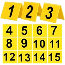 ABOOFAN Crime Scene Decorations 15Pcs Evidence Markers Crime Scene Markers Tents 1-15 Numbers Evidence Number Cards, 15 Yellow, 6.30X5.50X4.50CM, 13T2A820918U897
