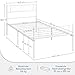 Yaheetech Bettrahmen 90 x 200 cm Metallbett mit Lattenrost Einzelbett/Doppelbett Gästebett Jugendbett mit Kopfteil für Schlafzimmer Gästezimmer Weiß
