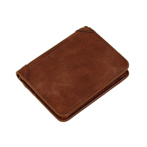 [BSKUAJH] Retro Men's Wallet Tri-fold Short PU Leather