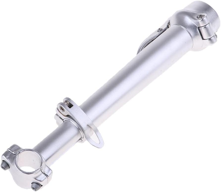Adjustable Aluminum Alloy Bike Handlebar Stem for Electric Bikes - Weight, Quick Release, Universal Fit - Cycling Riser for Mountain, Road, and Electric Vehicles - Silver