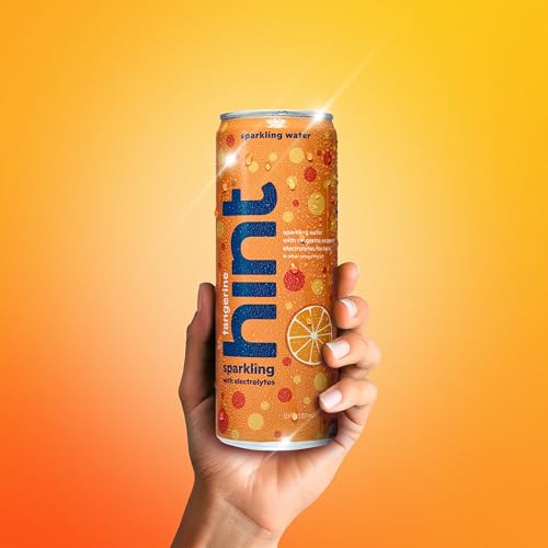 Image of Hint Sparkling Water, Tangerine - Canned Flavored Water Beverages with Electrolytes, Zero Calories, and Sugar Free - 12 Fl Oz Cans (Pack of 12)