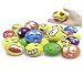 VCOSTORE 3 Inches Emoji Stress Balls, 25 Funny Face Squeeze and Bouncy Balls Bulk, Soft Stress Relief Balls Toys for Kids Emoji Party Favor, Goodie Bag Fillers, Office Props for Adults Relax