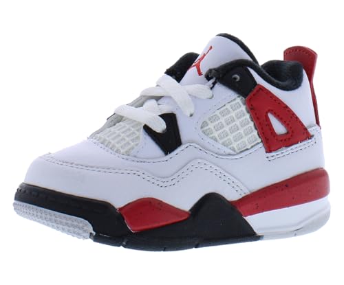 Jordan Baby Boy's 4 Retro (Infant/Toddler) White/Fire Red/Black/Neutral Grey 4 Toddler M
