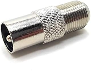 MainCore F Type Screw Connector Socket to RF Coax Aerial Male Adapter Converter for TV Satellite SKY Antenna