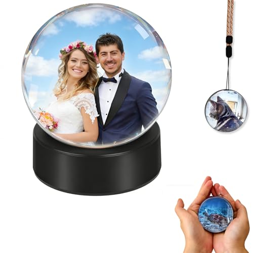 Lampe sphère à mémoire contre les souvenirs oubliés : boule de cristal 3D avec lecteur vidéo