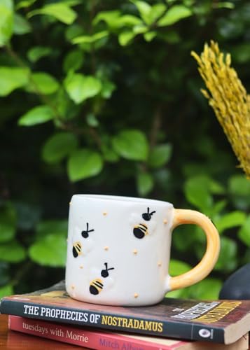 Image of Weaving Home Coffee Mug (WEAVING HOMES Irregular Ceramic Bee Coffee Mug)