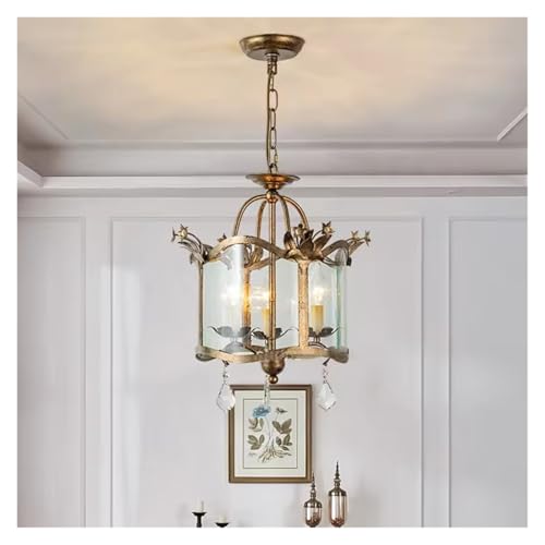 Lámpara de techo candelabro cristal retro americano CXYWBD para iluminación comedor led