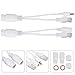 12V PoE Compatibility Adapter, Power Over Ethernet Passive POE Adapter Cable Splitter for Surveillance Camera(White)
