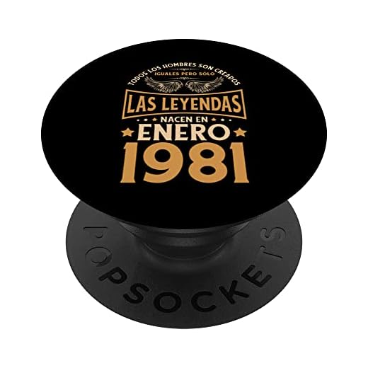 Cumpleaños Hombre Regalos Las Leyendas Enero 1981 PopSockets PopGrip Intercambiable
