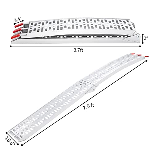 Rampas de carga plegables de aluminio para camiones 7.5 ft miniatura 6