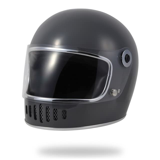 Amazon.co.jp: フルフェイスへルメット HORIZONHELMETS グレー LAMP (M