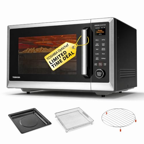 TOSHIBA OptiChef PRO MAX Air Fryer Combo Microwave Oven with 2.4-Inch Color Screen, Origin Inverter...