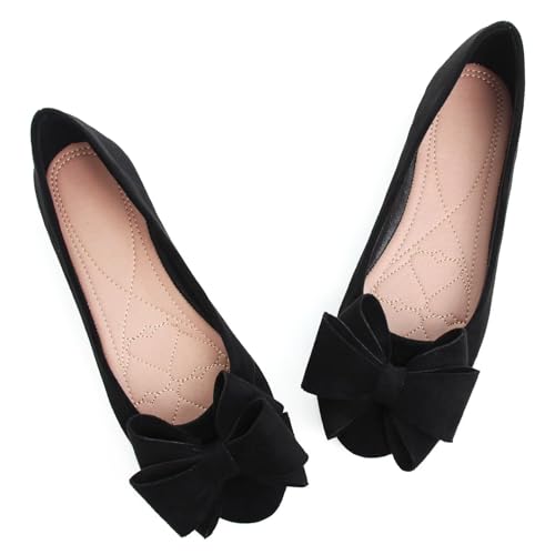 ZTWUTANG Women's Cute Round-Toe Flat Ballet Shoes Comfortable Dress Shoes for Walking3