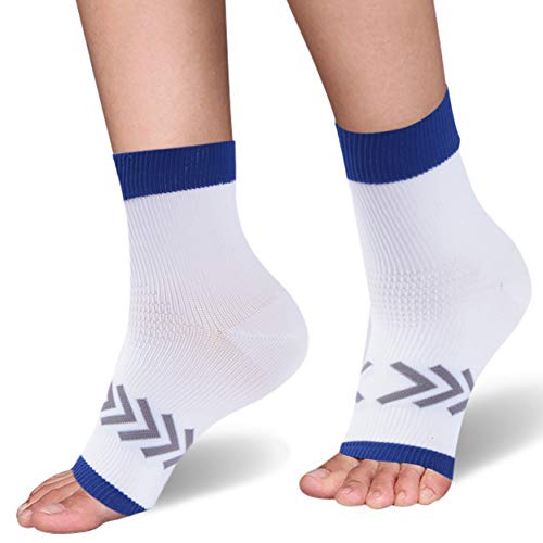 Womens Girls Running Walk Cycling Compression Foot Sleeves Arch Support for Plantar Fasciitis, Pain Relief, Heel Spurs, Edema, Achilles Tendonitis, Swelling 1 Pair