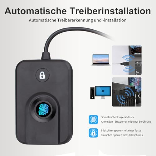 Lecteur d'empreintes digitales USB JIANBOLAND Windows Hello avec câble 5m