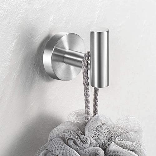 Vuzvuv 2 Packs Silver Towel Hook For Wall Modern Bathroom Kitchen Coat Robe Clothes Hook For Hotel Garage Pool Modern Wall Mounted Holder Waterproof Brushed Nickel Sus304 Stainless Steel Hooks #TOP4