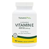 NaturesPlus Vitamin E 400 IU, Natural Carob Flavor - 90 Chewables - Supports Immune Health - Free Radical Protection - Gluten Free, Vegetarian - 90 Servings