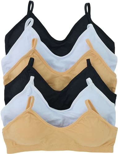 ToBeInStyle Girls' Basic Color Seamless Padded Training Bras