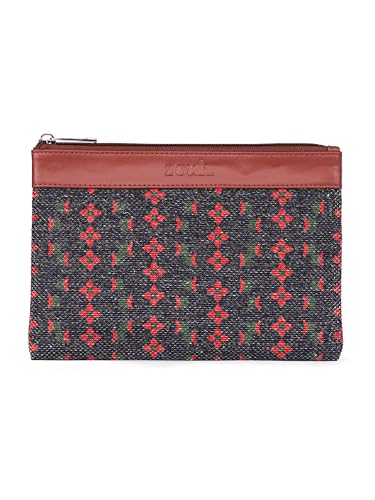 ZOUK Shobha Niwas Lotus Motif Printed Multipurpose Classic Utility Pouch for Women