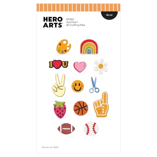 Matrices de découpe Hero Arts Got Flair pour scrapbooking et carterie créative