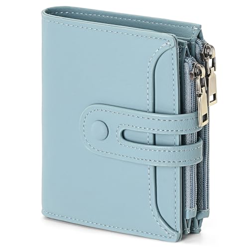 Portafoglio Donna con Blocco RFID Portacarte Piccolo per Carte Business con Tanti Scomparti Portamonete Piccoli Porta Credito Regali Borsellino