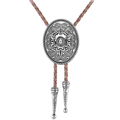 Image of Jeilwiy Bolo Tie for Men, Western Bolero Tie Cowboy Ties Native American Cowgirl Bolo Tie Accessories for Men Women
